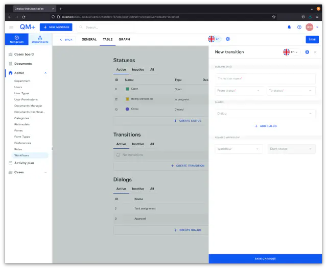 Workflow create new transition